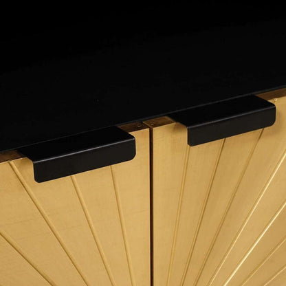 Skjenk Svart og Gull 60 x 33 x 75 cm Massiv mango tre