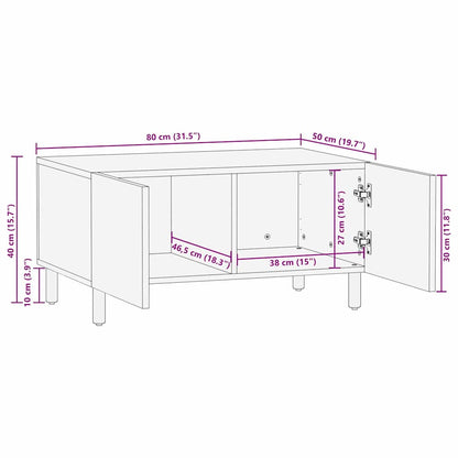 Salongbord Sofabord Brun 80 x 50 x 40 cm Massiv mango tre