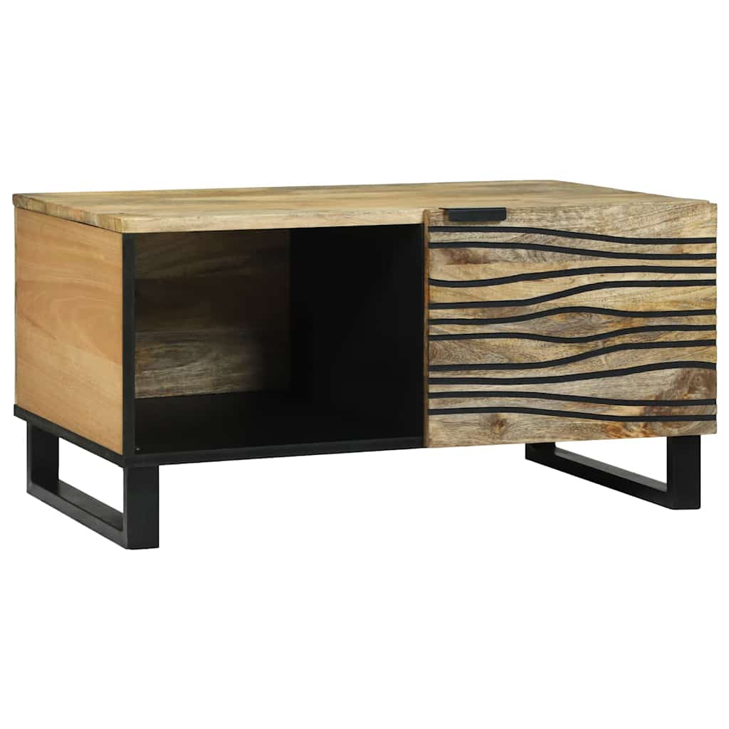 Kaffebord Brun og svart 80 x 50 x 40 cm Massivt akasietre