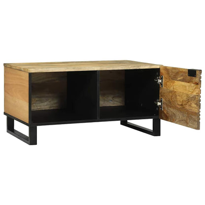 Kaffebord Brun og svart 80 x 50 x 40 cm Massivt akasietre