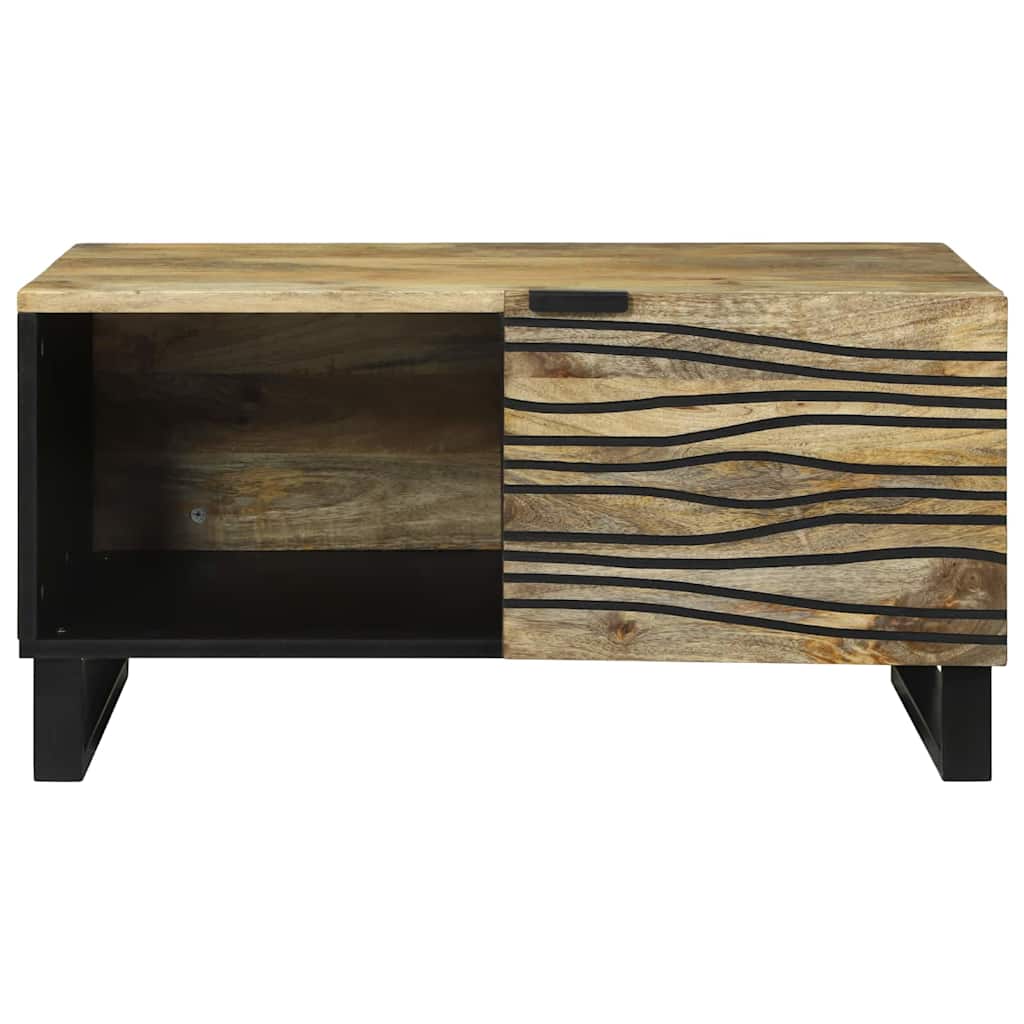 Kaffebord Brun og svart 80 x 50 x 40 cm Massivt akasietre