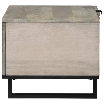 Kaffebord Beige og svart 80 x 50 x 40 cm Massivt akasietre