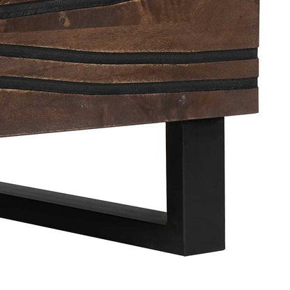 Kaffebord Brun og svart 80 x 50 x 40 cm Massivt akasietre