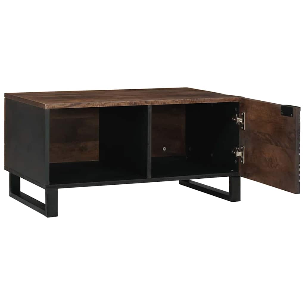 Kaffebord Brun og svart 80 x 50 x 40 cm Massivt akasietre