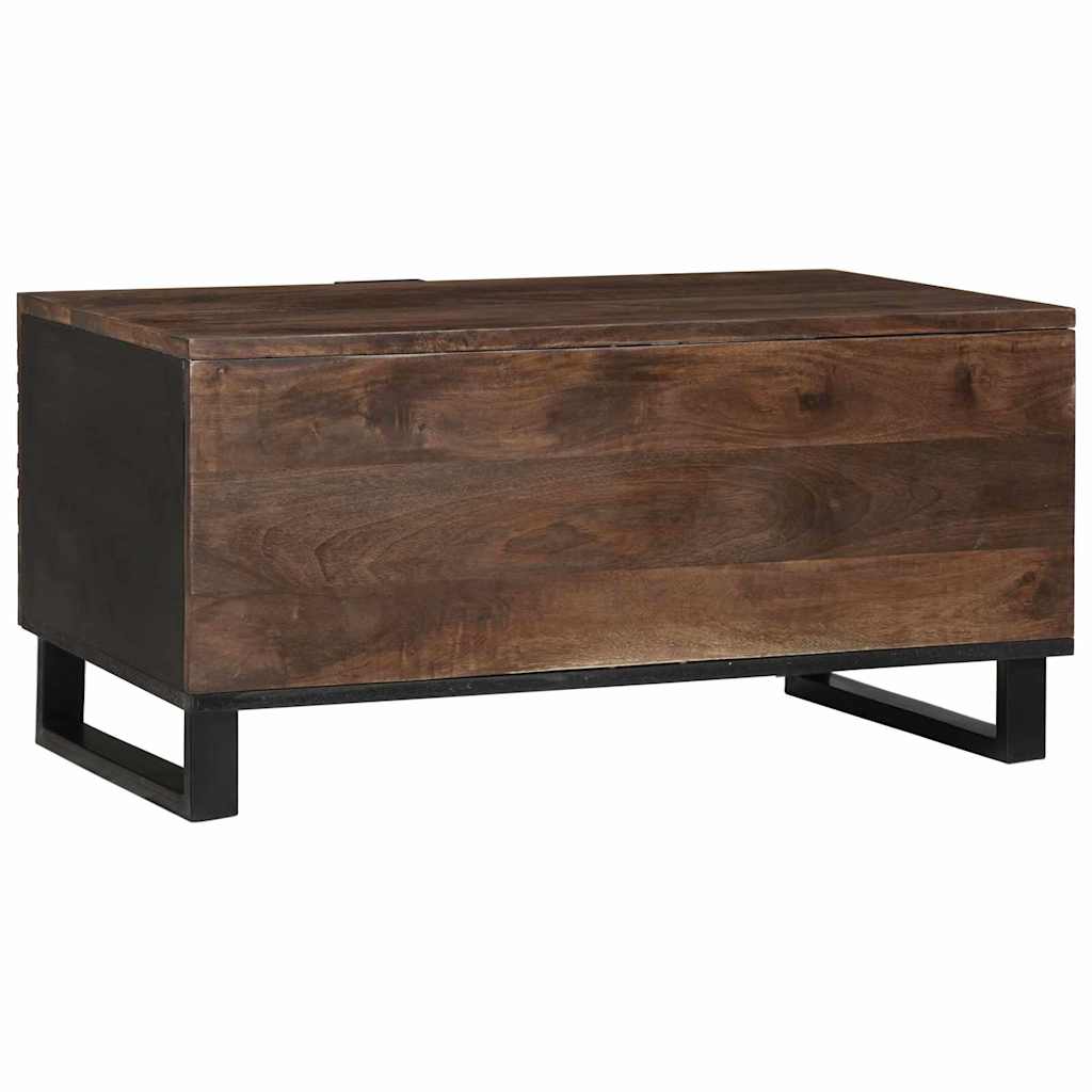 Kaffebord Brun og svart 80 x 50 x 40 cm Massivt akasietre