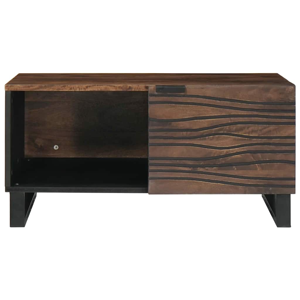 Kaffebord Brun og svart 80 x 50 x 40 cm Massivt akasietre