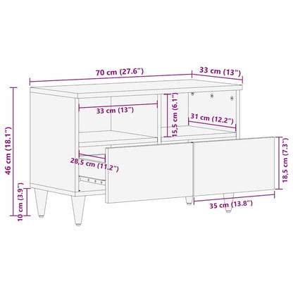 TV-Møbel Tre TV-Skap med skuff Lysebrun 70 x 33 x 46 cm heltre mango
