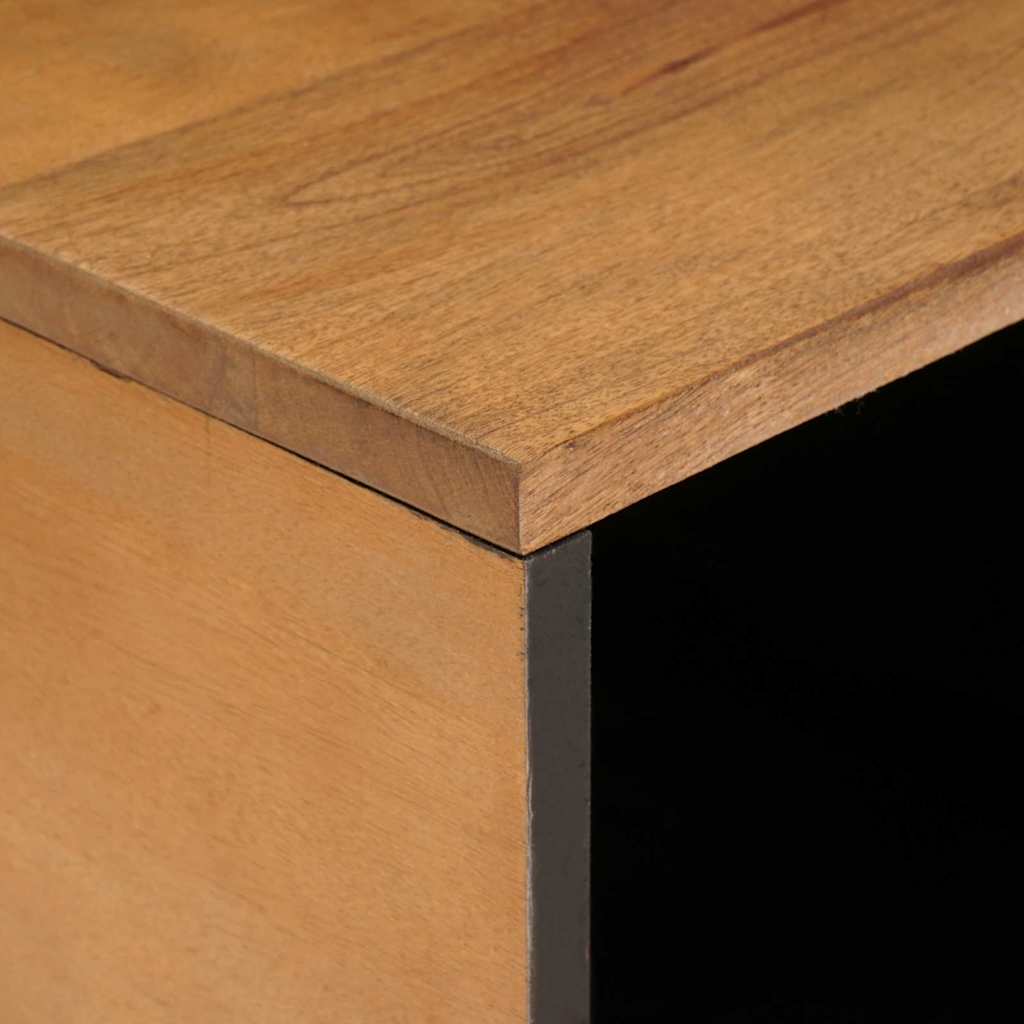 Salongbord Sofabord Brun Lysebrun med hylle 80 x 50 x 40 cm heltre mango