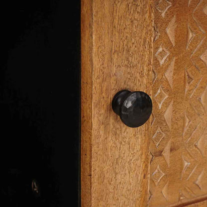 Salongbord Sofabord Brun Lysebrun med hylle 80 x 50 x 40 cm heltre mango