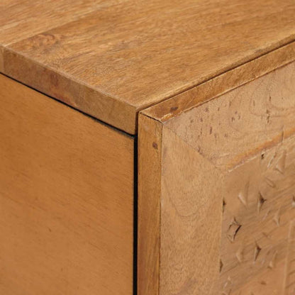 Salongbord Sofabord Brun Lysebrun med lagring 80 x 50 x 40 cm heltre mango