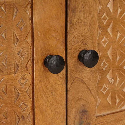 Salongbord Sofabord Brun Lysebrun med lagring 80 x 50 x 40 cm heltre mango