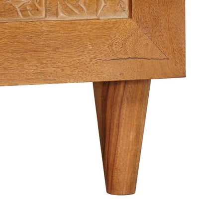 Salongbord Sofabord Brun Lysebrun med lagring 80 x 50 x 40 cm heltre mango