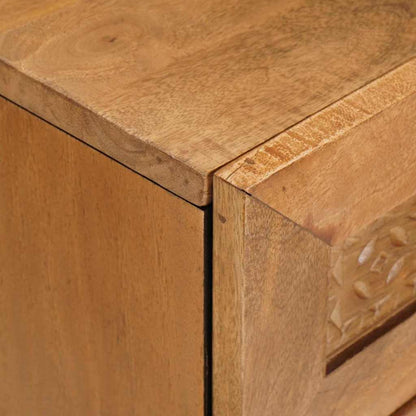 Nattbord Sengbord Brun Lysebrun med skuff 50 x 33 x 60 cm heltre mango