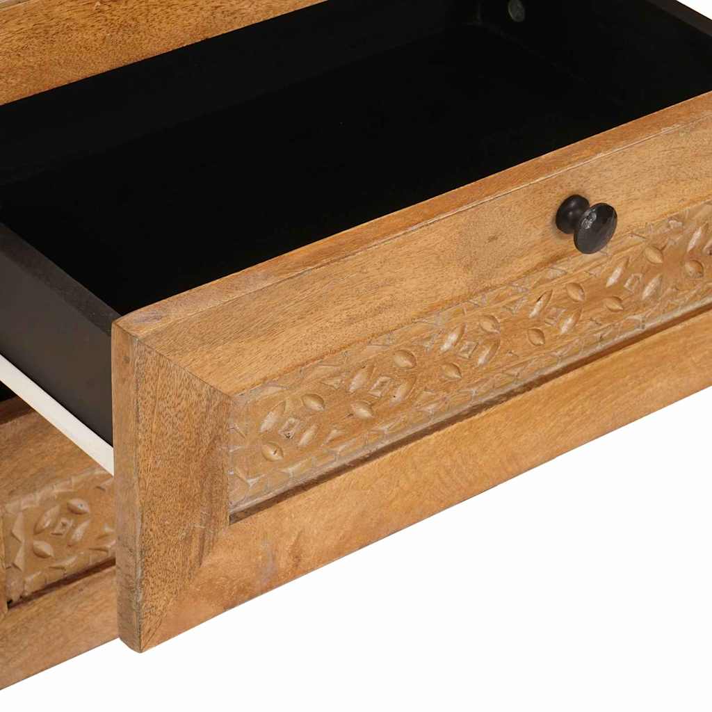 Nattbord Sengbord Brun Lysebrun med skuff 50 x 33 x 60 cm heltre mango