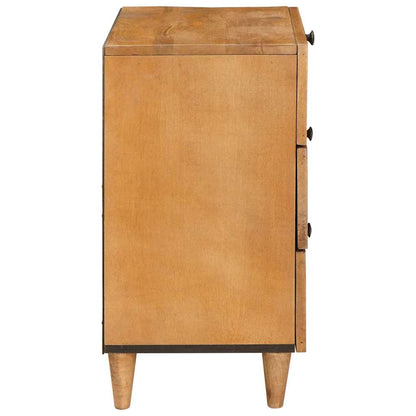 Nattbord Sengbord Brun Lysebrun med skuff 50 x 33 x 60 cm heltre mango