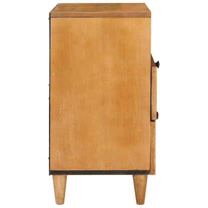 Nattbord Sengbord Brun Lysebrun med skuff 50 x 33 x 60 cm heltre mango
