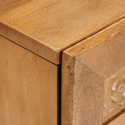 Nattbord Sengbord Brun Lysebrun med skuff 50 x 33 x 60 cm heltre mango