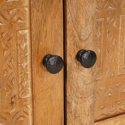 Nattbord Sengbord Brun Lysebrun med skuff 50 x 33 x 60 cm heltre mango