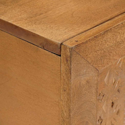 Salongbord Sofabord Brun Lysebrun med hylle 100 x 54 x 40 cm heltre mango