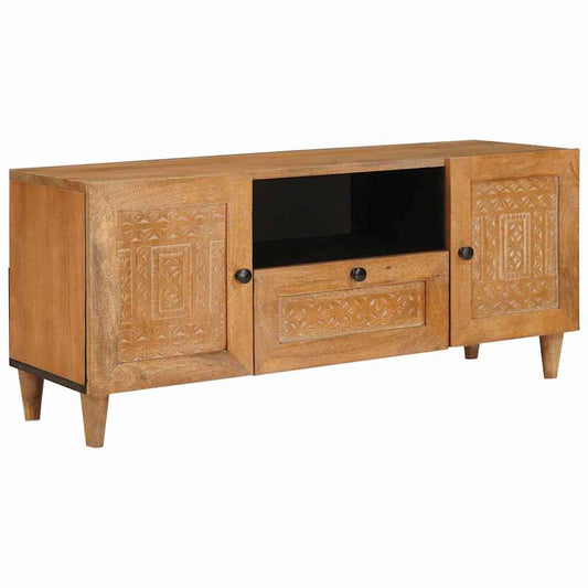 TV-Møbel Tre TV-Skap med skuff Lysebrun 105 x 33 x 46 cm heltre mango