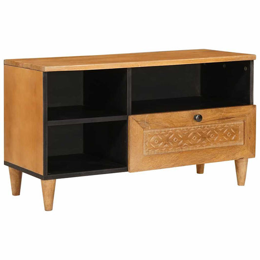 TV-Møbel Tre TV-Skap med skuff Lysebrun 80 x 33 x 46 cm heltre mango