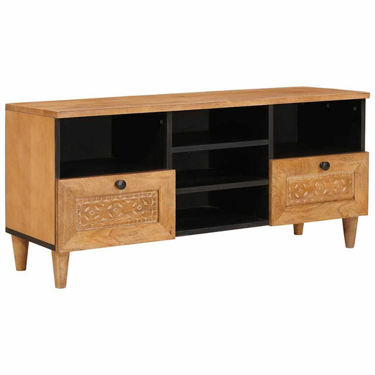 TV-Møbel Tre TV-Skap med skuff Lysebrun 100 x 33 x 46 cm heltre mango