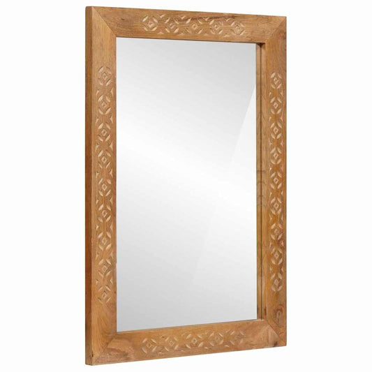 Veggspeil med Veggspeil Lysebrun 57 x 70 x 3 cm heltre mango
