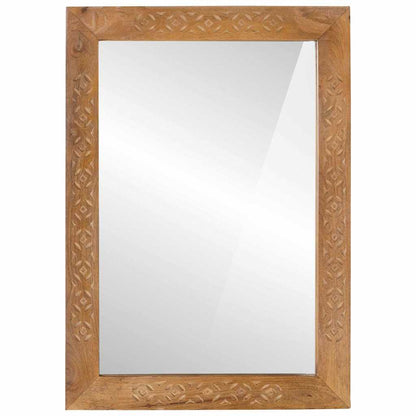 Veggspeil med Veggspeil Lysebrun 57 x 70 x 3 cm heltre mango