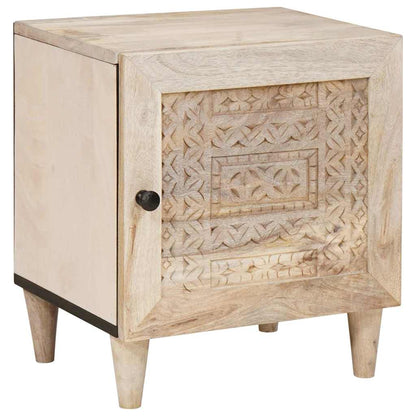 Nattbord Sengbord Tre Beige 40 x 33 x 46 cm heltre mango