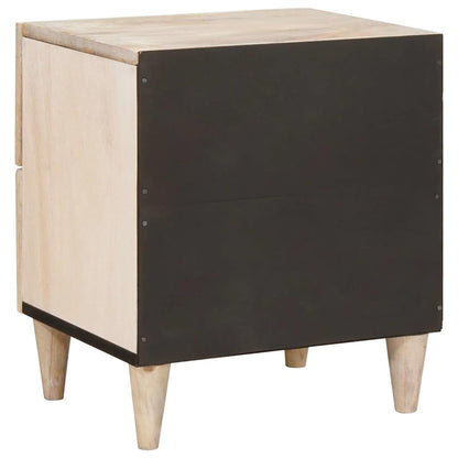 Nattbord Sengbord Tre med skuff Beige 40 x 33 x 46 cm heltre mango