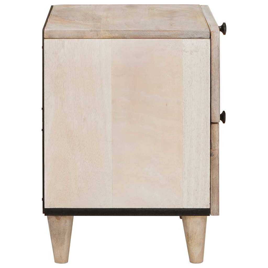 Nattbord Sengbord Tre med skuff Beige 40 x 33 x 46 cm heltre mango
