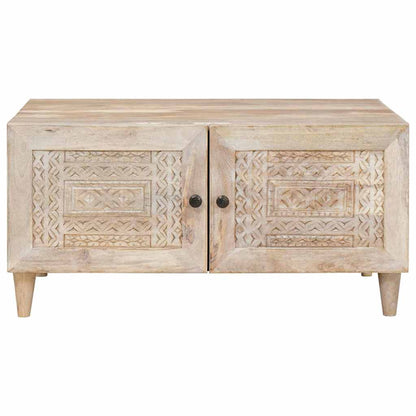 Salongbord Sofabord Tre med lagring Beige 80 x 50 x 40 cm heltre mango