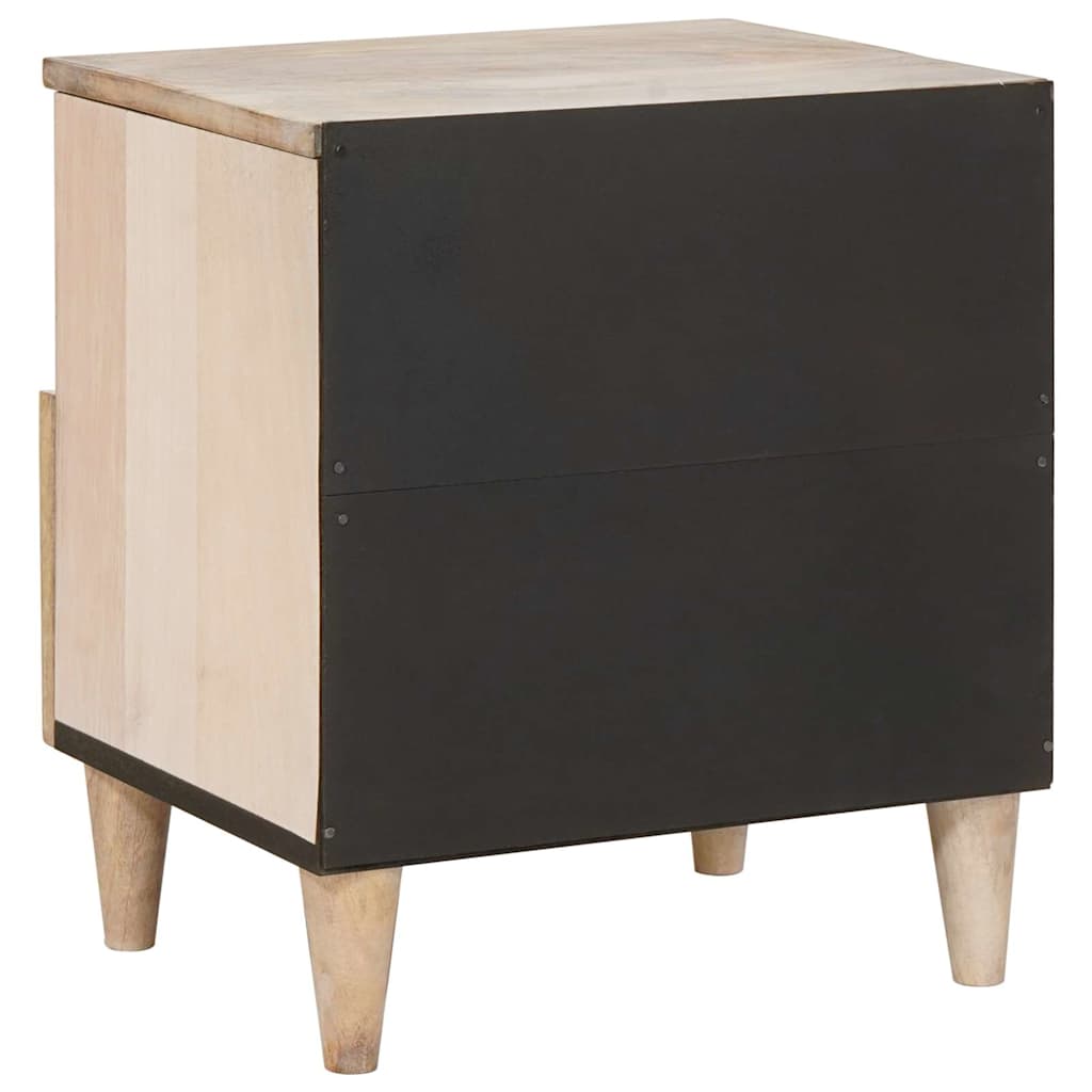 Nattbord Sengbord Tre med skuff Beige 40 x 33 x 46 cm heltre mango