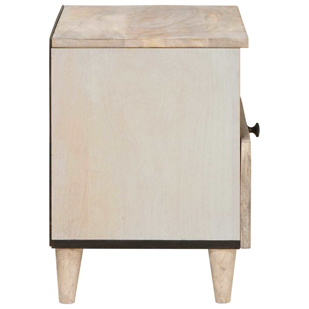 Nattbord Sengbord Tre med skuff Beige 40 x 33 x 46 cm heltre mango