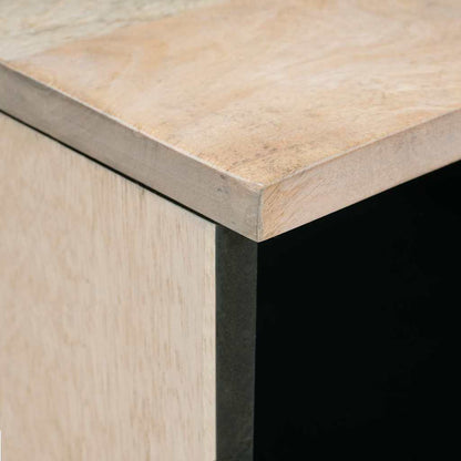 Nattbord Sengbord Tre med skuff med hylle Beige 50 x 33 x 60 cm heltre mango