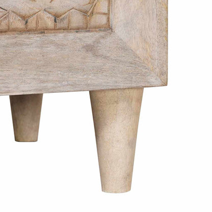 Nattbord Sengbord Tre med skuff med hylle Beige 50 x 33 x 60 cm heltre mango