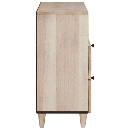 Nattbord Sengbord Tre med skuff med hylle Beige 50 x 33 x 60 cm heltre mango