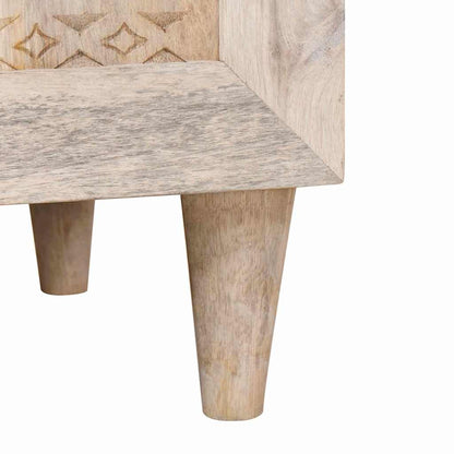 Nattbord Sengbord Tre med skuff med dør Beige 50 x 33 x 60 cm heltre mango