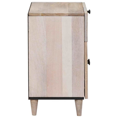 Nattbord Sengbord Tre med skuff med dør Beige 50 x 33 x 60 cm heltre mango