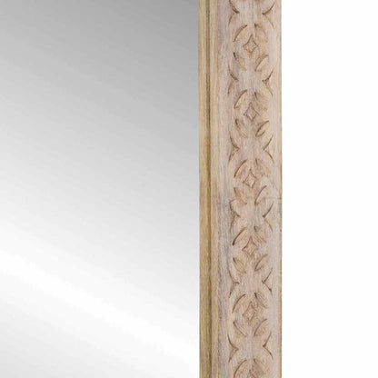 Veggspeil med Veggspeil Hvit 57 x 70 x 3 cm heltre mango