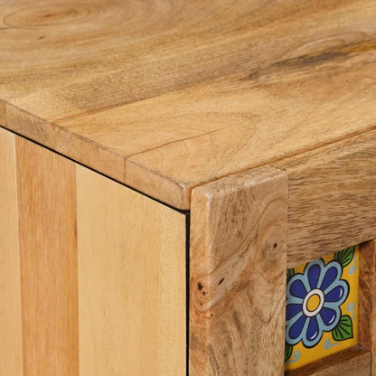 TV-skap med skuff Naturlig 105 x 33,5 x 46 cm Massiv mango tre