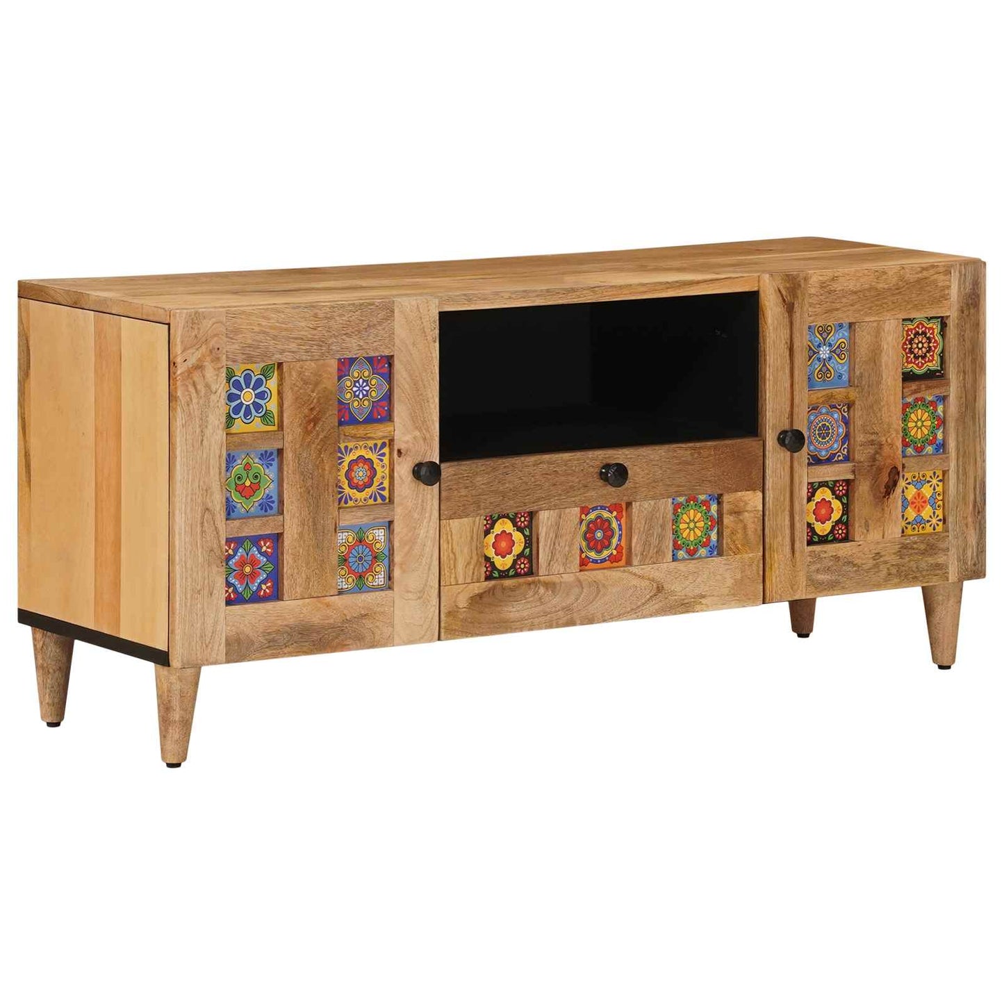 TV-skap med skuff Naturlig 105 x 33,5 x 46 cm Massiv mango tre