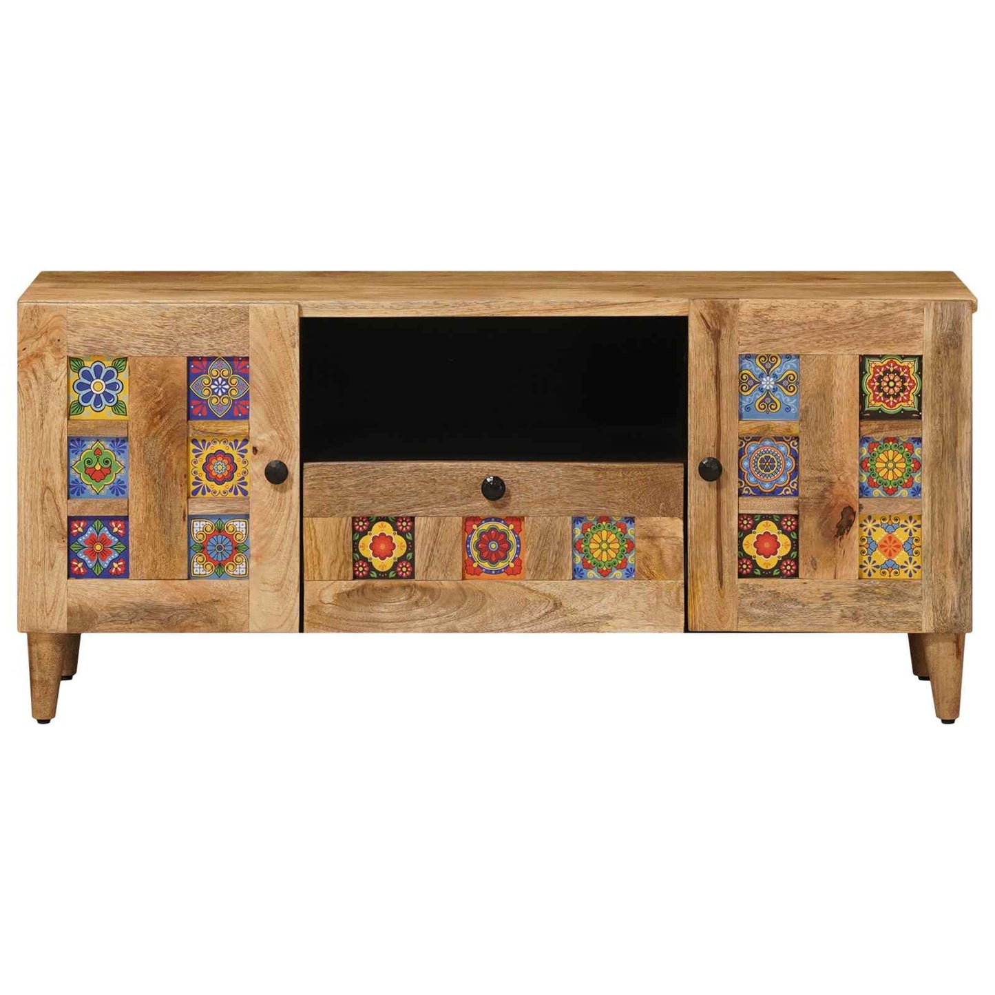 TV-skap med skuff Naturlig 105 x 33,5 x 46 cm Massiv mango tre