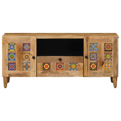 TV-skap med skuff Naturlig 105 x 33,5 x 46 cm Massiv mango tre