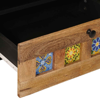 TV-skap med skuff Naturlig 80 x 33 x 46 cm Massiv mango tre