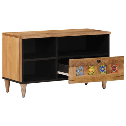 TV-skap med skuff Naturlig 80 x 33 x 46 cm Massiv mango tre