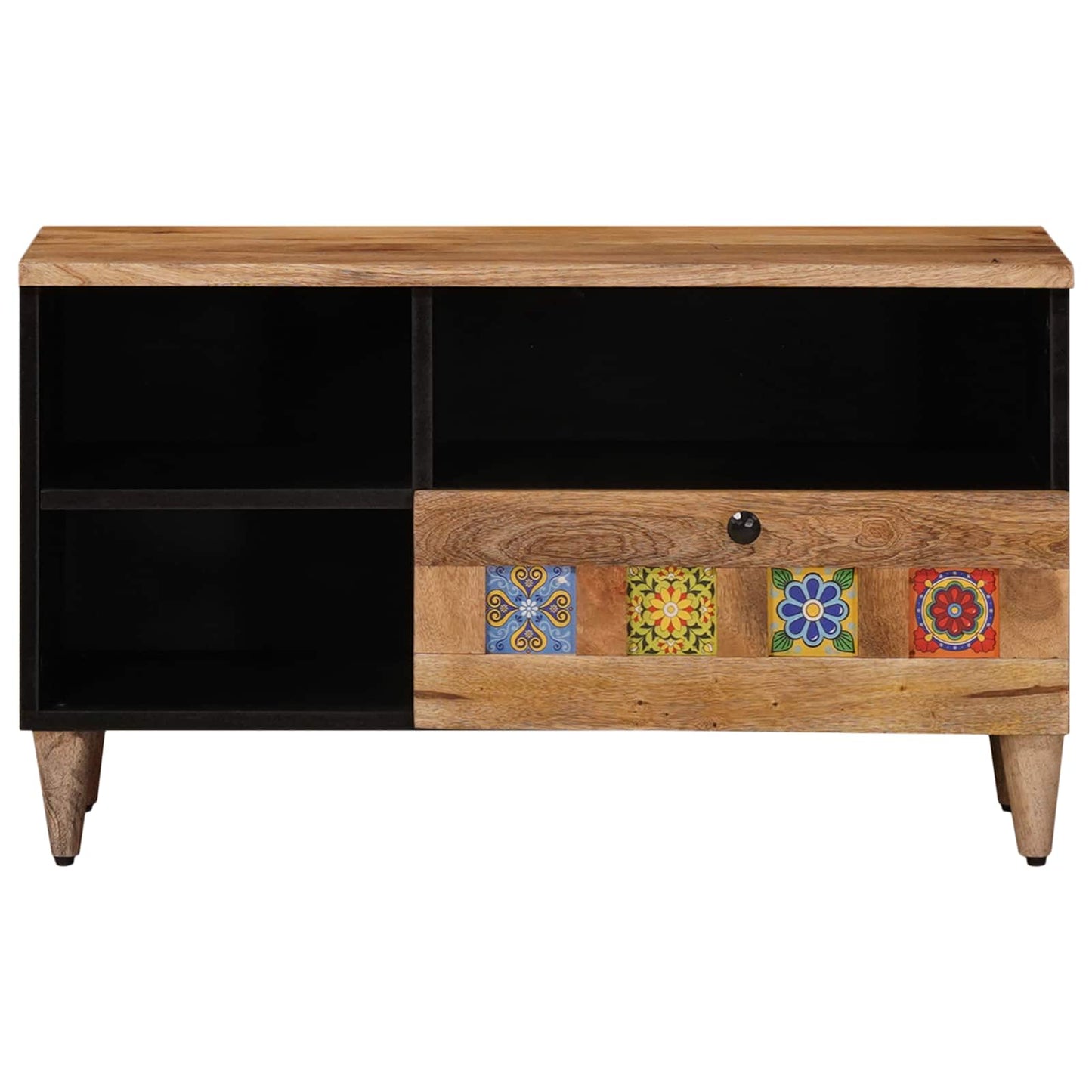TV-skap med skuff Naturlig 80 x 33 x 46 cm Massiv mango tre