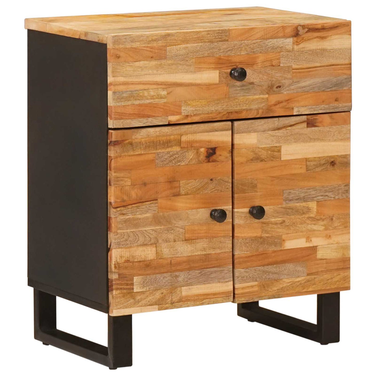 Sengekabinett med skuff Brun 50 x 33 x 60 cm Massiv mango tre