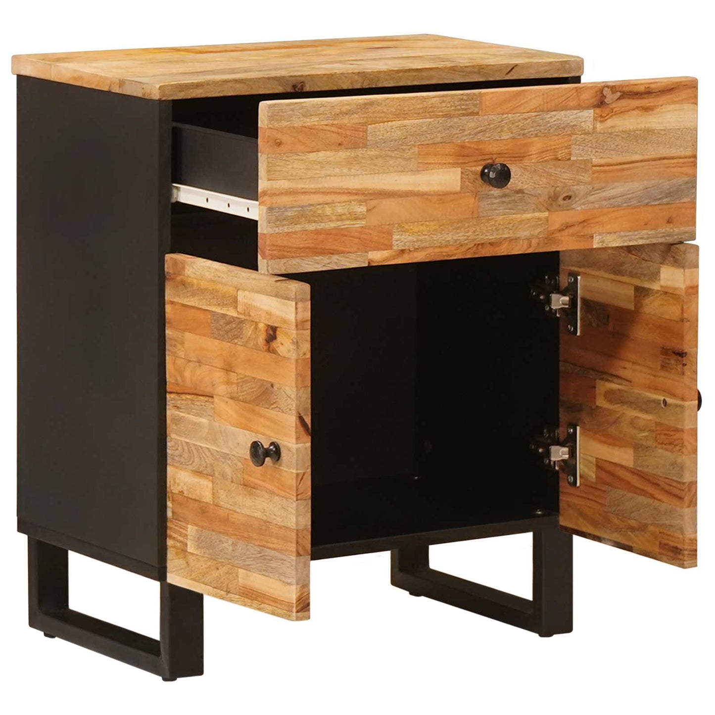Sengekabinett med skuff Brun 50 x 33 x 60 cm Massiv mango tre