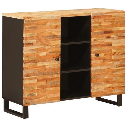 Skap Brun med skuff Brun 90 x 33 x 75 cm Massiv mango tre